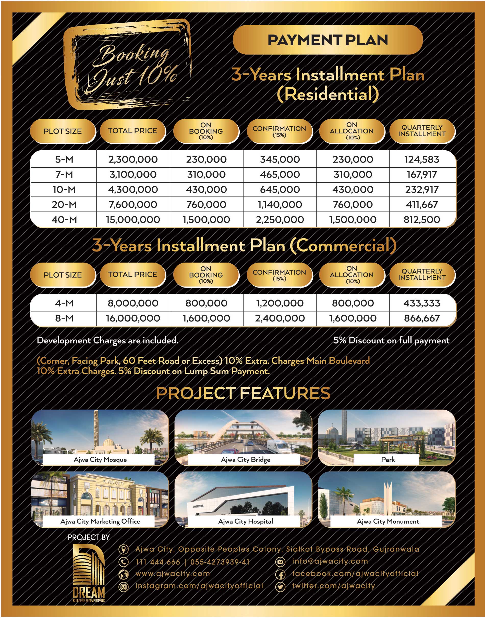 ajwa city payment plan